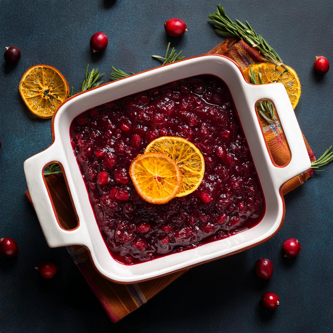 thanksgiving meal cranberry sauce